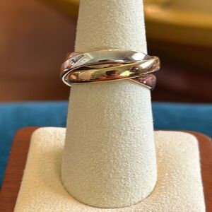 Tri color 14k gold ring(s). Rose, white and yellow.